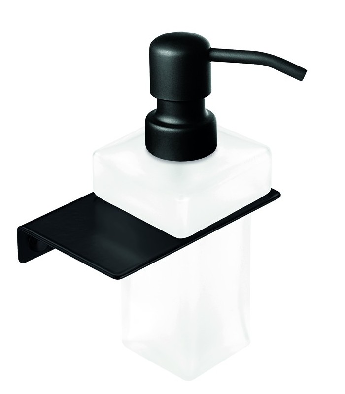 Dosificador jabón pared serie plexo negro